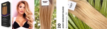 Naturalne włosy CLIP ON 50cm FALOWANE FALE LOKI