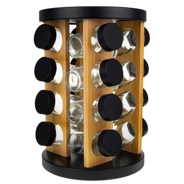 Контейнеры для специй ВРАЩАЮЩАЯСЯ ПРИПРАВА бамбук + НАКЛЕЙКИ