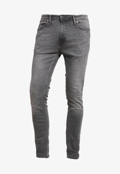 Jack&Jones Jeansy Liam Original 12109954 Szary Skinny Fit