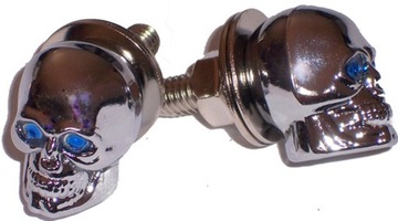 ŚRUBA ŚRUBY TABLICY CZASZKA CHROM CZACHA NAKRĘTKA