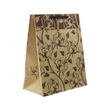 ЭКО декоративные бумажные пакеты 20х9х24см, набор из 10 подарочных пакетов