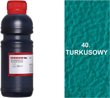 TURKUSOWA 40 FARBA RENOSKÓR 480 ml DO ZMIANY KOLORU SKÓRY CHOLEWKI G12-85