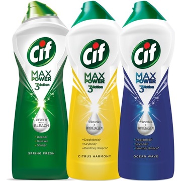 Cif Max Power Mleczko Citrus Ocean Spring 3x1001g
