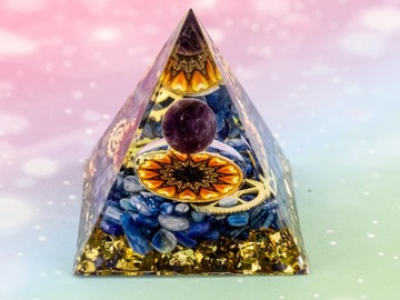 ПИРАМИДА ОРГОНИТ АМЕТИСТ ЦИАНИТ КИАНИТ МЕДЬ ГАРМОНИЯ ЧАКРА РЕЛАКСАЦИЯ 5см