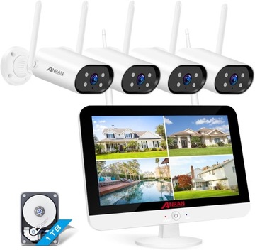 AB159 ANRAN zestaw kamer do monitoringu K9608E-12W