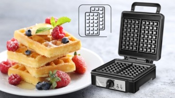 Вафельница MPM 1400 Вт черная