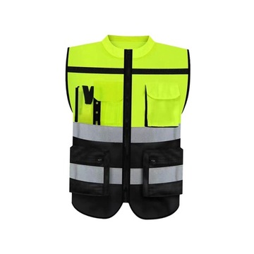 Kamizelka odblaskowa z kieszeniami Kamizelka odblaskowa High Green XL