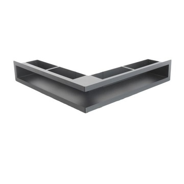Kratka narożna luft czarna Ventlab 500x500/100 mm