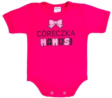 Body krótki rękaw CÓRECZKA MAMUSI - r. 86