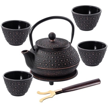 ЧЕРНЫЙ ЧАЙНИК, ЧУГУННЫЙ КУВШИН, Чайник, Заварник для чая, травы, 800мл, 4 чашки