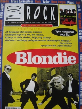 TYLKO ROCK Metallica, Niemen, BLONDIE, Nirvana, The Strangless - 3/1999