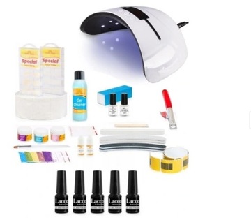 ZESTAW ŻELOWY LAMPA Dual 48W HYBRYDA manicure