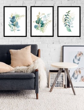 НАБОР РАМКИ A3x3 С ИЗОБРАЖЕНИЕМ ПОСТЕР ЛИСТЬЯ, НАТУРАЛЬНЫЕ ЦВЕТЫ