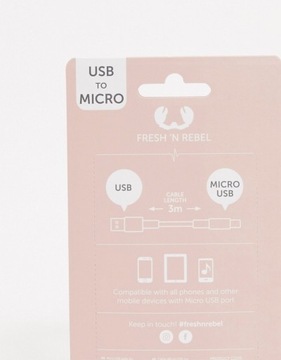 FRESH N REBEL RUŽOVÝ MICRO USB KÁBEL