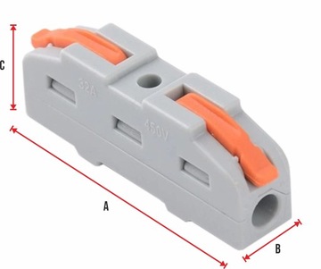 10x ЭЛЕКТРИЧЕСКИЙ БЫСТРОРАЗЪЕМНЫЙ РАЗЪЕМ КУБИК ДЛЯ КАБЕЛЬНОГО ПРОВОДА 2X4