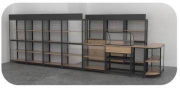 Qube Brixton System Wooden Ablection Rack 80x80 см закрытый дуб