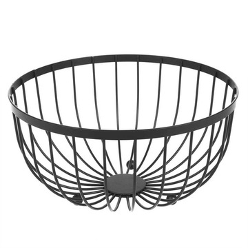 KOSZ NA OWOCE METALOWY CZARNY TADAR 25X13 CM