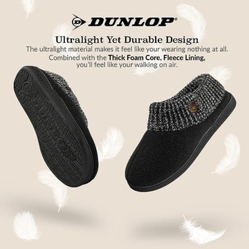Dunlop Damskie kapcie z pamięcią kształtu r. 37