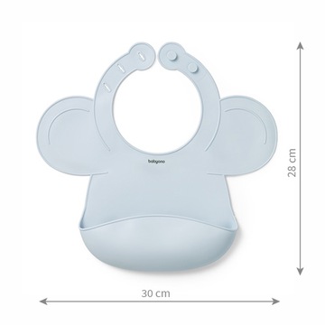 Силиконовый нагрудник с регулируемым прикреплением Babyono 1639/01 Blue