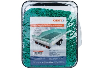Siatka zabezpieczająca na przyczepkę KNOTT 2500x4500 transportowa z gumą