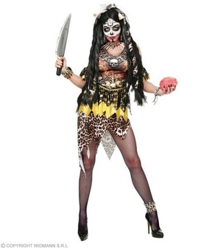 КОСТЮМ ЖЕНЩИНЫ ВУДУ ПЕЩЕРНОГО ЧЕЛОВЕКА ЖРИЦЫ XL