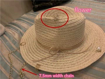 202105- chain ins chic summer paper pin Fade-Free Gold gold chain fedoras