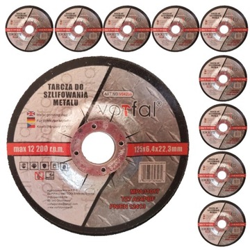TARCZA TARCZE DO SZLIFOWANIA METALU 125 X 6.4 10