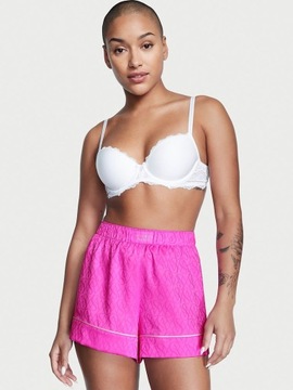 Victoria's Secret piżama satyna logo koszulka + szorty rozmiar S