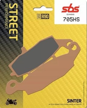KLOCKI SINTERMETAL TYŁ SBS 705HS SUZUKI DL1000 02-