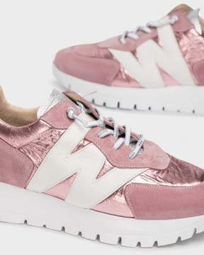 Sneakersy damskie Wonders A-2464 TALLA TREND V BLUSH róż SKÓRA ZAMSZ R..38