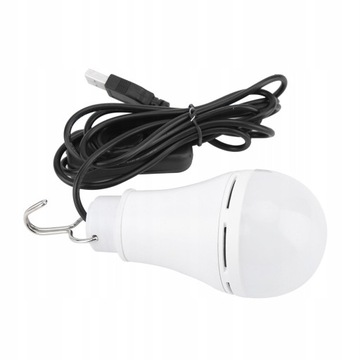 LAMPKA ŻARÓWKA LED WISZĄCA HAK NAMIOT USB 5V