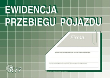 DRUK EWIDENCJA PRZEBIEGU POJAZDÓW BEZ KOSZTÓW K17