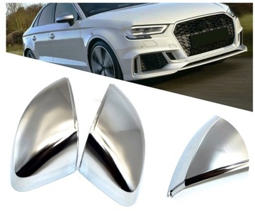 АТЛАСНЫЕ НАКЛАДКИ НА ЗЕРКАЛА AUDI A3 LIKE RS3 2013-2019 гг.
