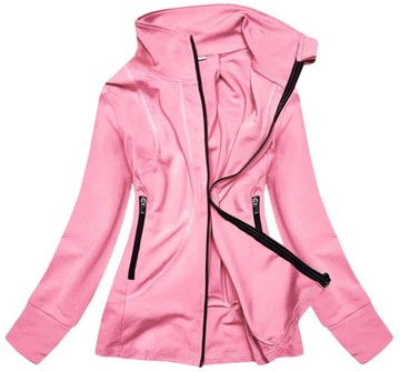 CIENKA BLUZA ZE STÓJKĄ HD150 JASNORÓŻOWA XL (42)