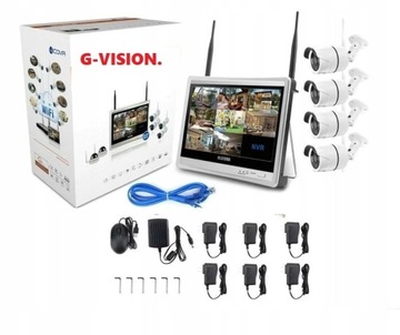 ZESTAW DO MONITORINGU 4W1 KAMERY WIFI FULL HD 2MPX