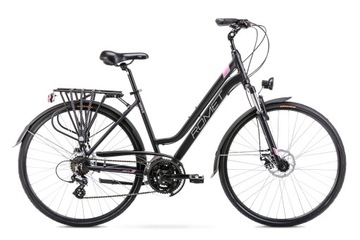 Трекинговый велосипед Romet Gazela 2, рама 19 дюймов, колеса 28 дюймов, черный + БЕСПЛАТНО