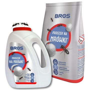 Preparat Na Mrówki Bros 1Kg BUTELKA + Proszek Przeciwko Mrówkom 1kg Zapas