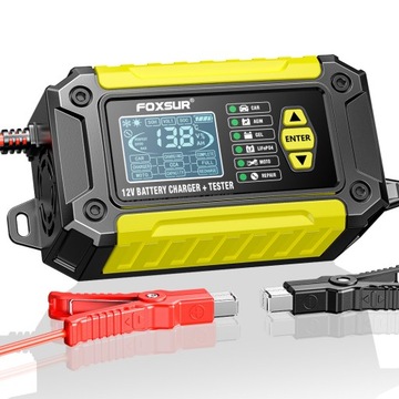 ВЫПРЯМИТЕЛЬНОЕ ЗАРЯДНОЕ УСТРОЙСТВО ДЛЯ АВТОМОБИЛЬНОГО МОТОЦИКЛА LCD 12V 6A