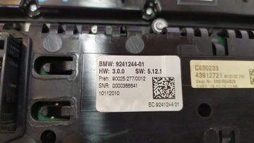 BMW 5 F10 PANEL KLIMATIZACE AUTORÁDIO 9241244