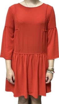 Czerwona sukienka dekolt na plecach Reserved r. 42