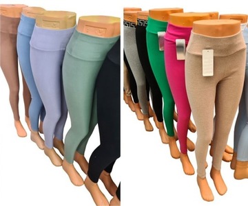 LEGGINSY PRĄŻKOWANE SPODNIE PRĄŻEK GETRY 4XL/5XL