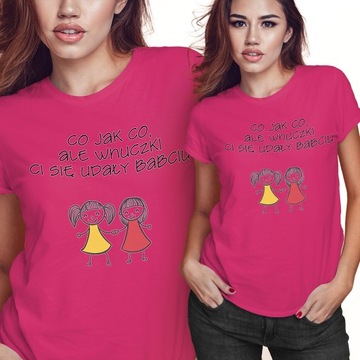 KOSZULKA T-SHIRT DZIEŃ BABCI 2XL WNUCZKI CI SIĘ UDAŁY BABCIU PREZENT JAKOŚĆ