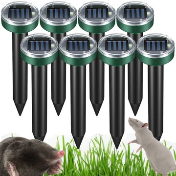8x SILNY ODSTRASZACZ SOLARNY KRETÓW NORNIC GRYZONI NA KRETY NORNICE MYSZY