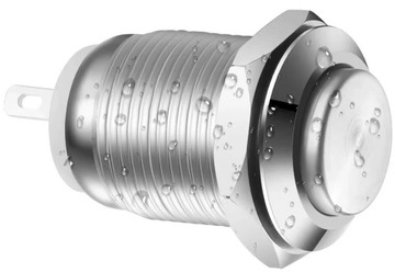 3шт x ВОДОНЕПРОНИЦАЕМАЯ КНОПКА МГНОВЕННОГО действия 12мм НЕРЖАВЕЮЩАЯ СТАЛЬ 2A 12В–250В IP65