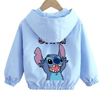 WIATRÓWKA KURTKA DZIECIĘCA Z KAPTUREM JESIEŃ WIOSNĘ PRZEJŚCIOWA LILO STITCH