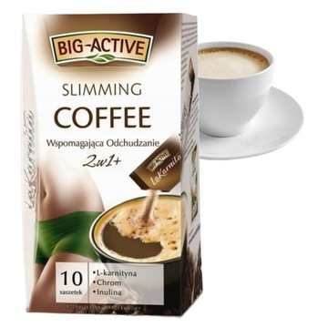 SLIMMING COFFEE 2W1 BIG ACTIVE kawa na odchudzanie 10 SASZETEK