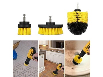 SZCZOTKI NA WIERTARKĘ CZYSZCZĄCE FELGI GRES FUGI