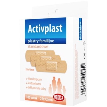 Activplast Plastry familijne standardowe 100 sztuk