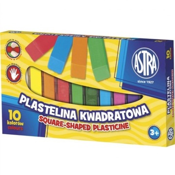 PLASTELINA KWADRATOWA 10 KOLORÓW ASTRA