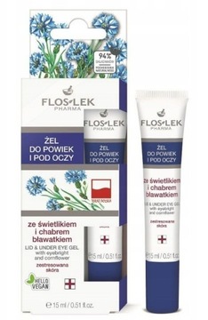 FLOS-LEK żel świetlik z chabrem - 15 ml